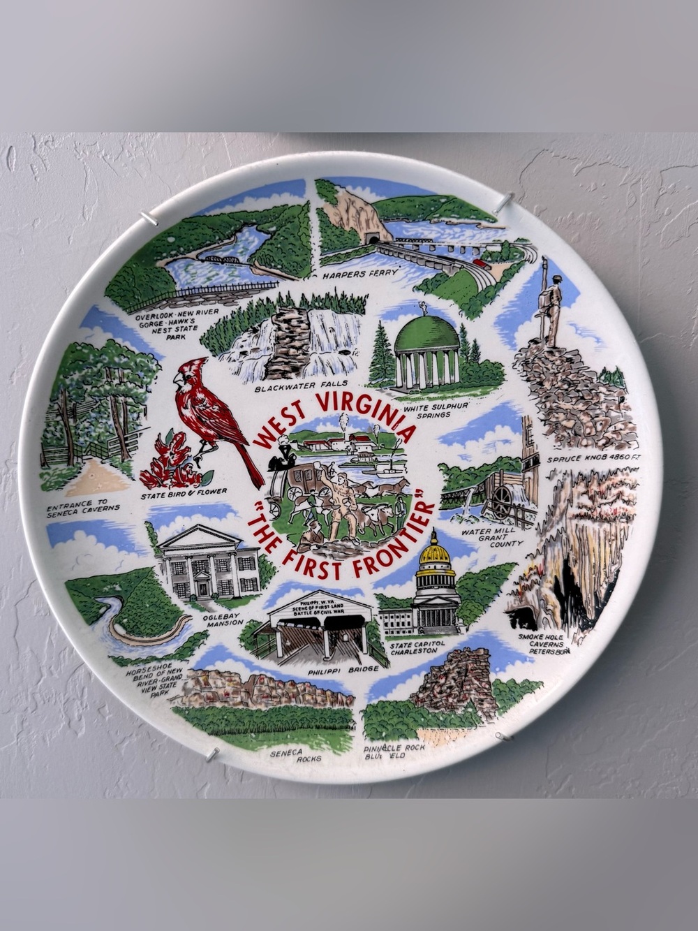 West Virginia souvenir plate